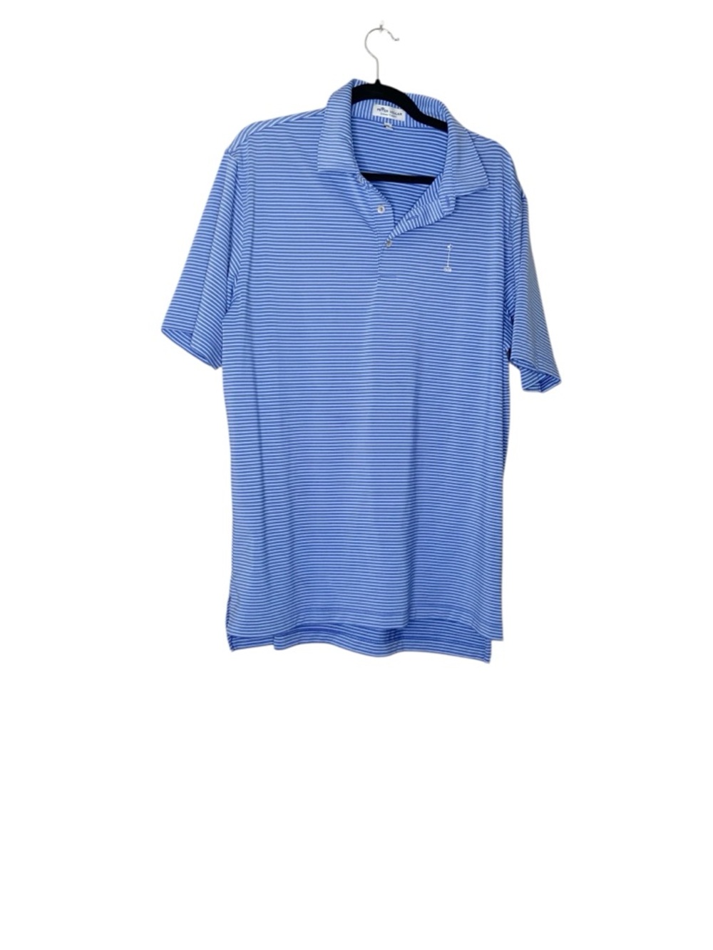 Peter Millar Blue & White Thin-Striped Polo